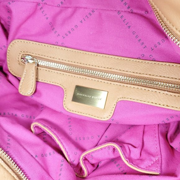 Cornelia Guest Womens Chestnut Braided Leather Convertible Handbag Purse - Picture 8 of 15